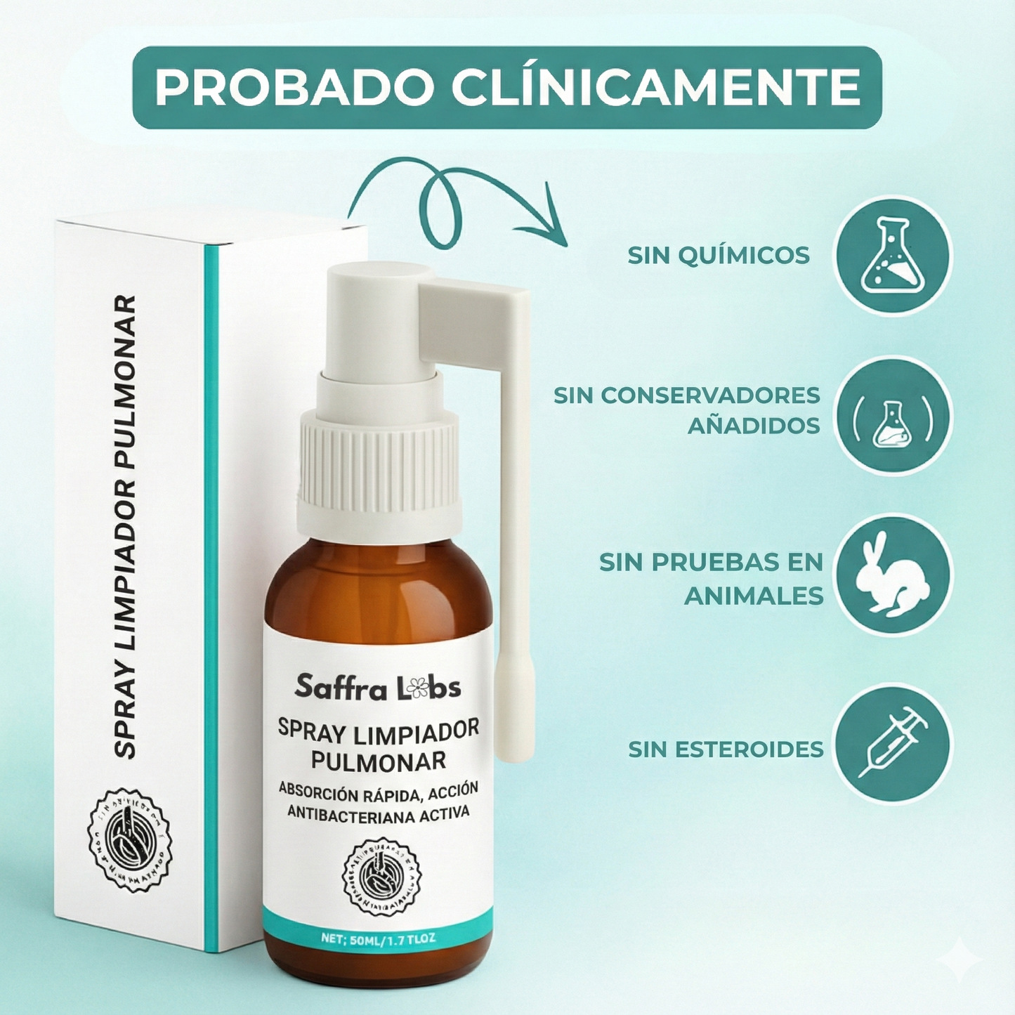 Spray de Limpieza Pulmonar SaffraLabs™
